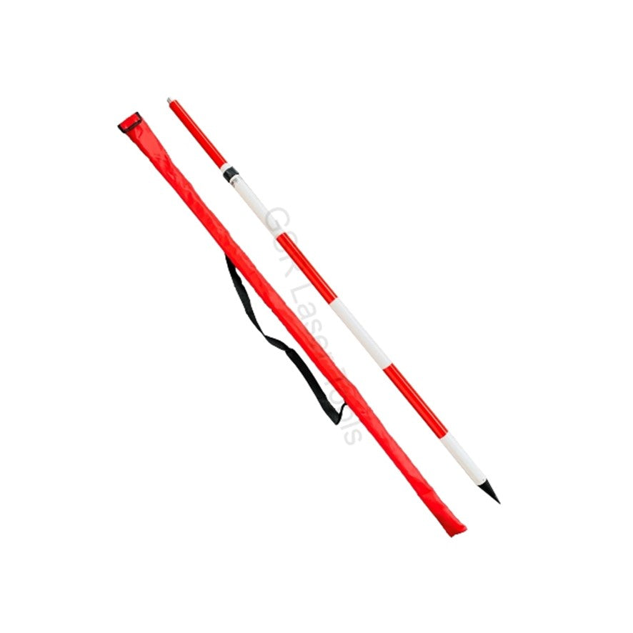 Big Ranging Pole GSR Ranging Pole 2m Telescopic with 20cm R&W markings 5/8 x 11 Thread ...